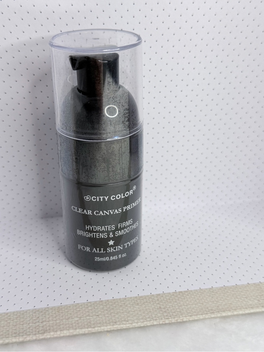 City Color Clear Canvas Primer — Black Pump Bottle